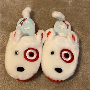 Target Bullseye Dog slippers! Unique find!